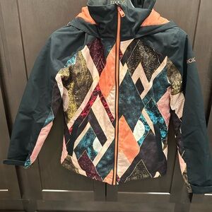 Roxy Black and Coral Ski/Snow boarding Winter Coat Lightly Worn Great Condition
